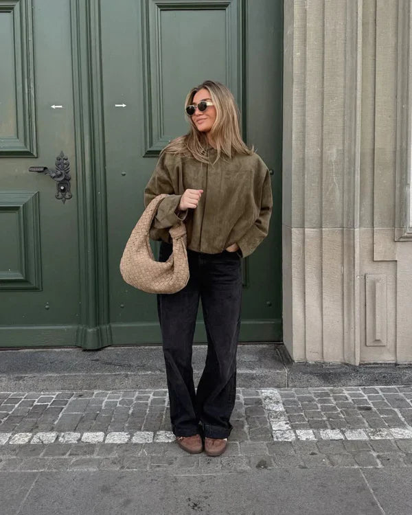 LUMIÈRE | SUEDJACKE BOMBERJACKE