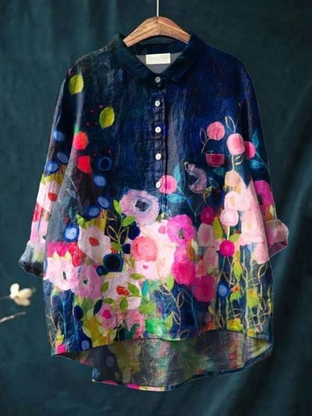 SERAPHINA I RETRO-BLUMENBLUSE