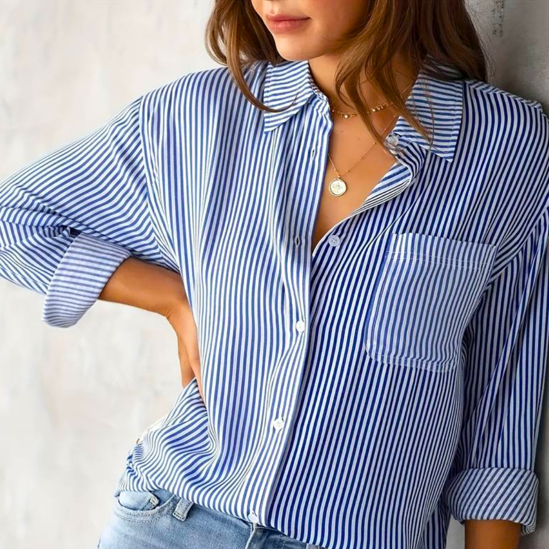 Lässige gestreifte Bluse für Damen