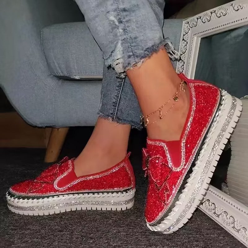 Anke | Damen Slip-On Schuhe – Bequeme, Flexible Modelle mit Strass