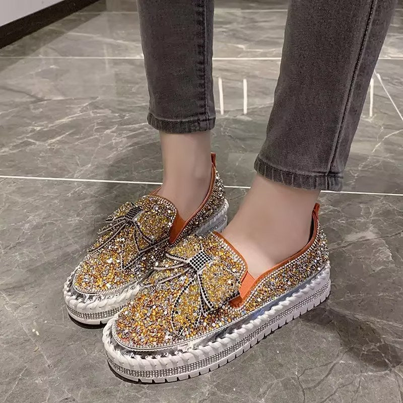 Anke | Damen Slip-On Schuhe – Bequeme, Flexible Modelle mit Strass