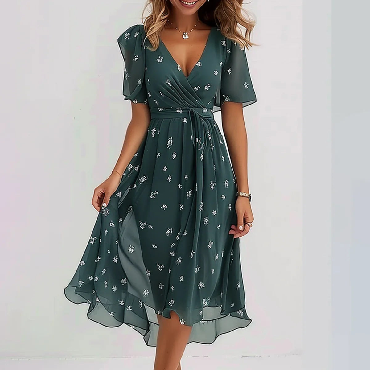 Arlina™ – Mühelos Elegantes Chiffon-Kleid