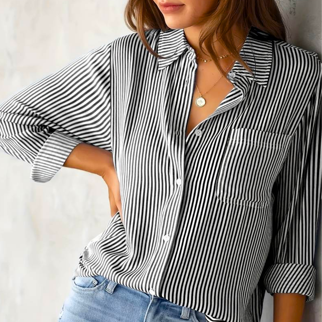 Lässige gestreifte Bluse für Damen