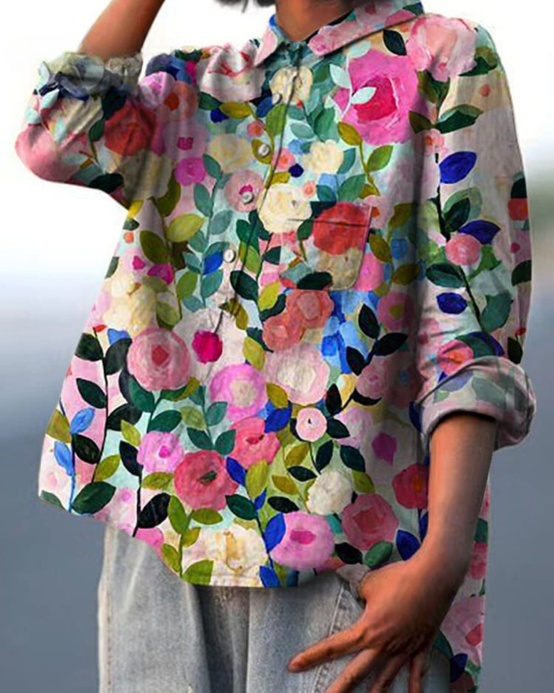 SERAPHINA I RETRO-BLUMENBLUSE