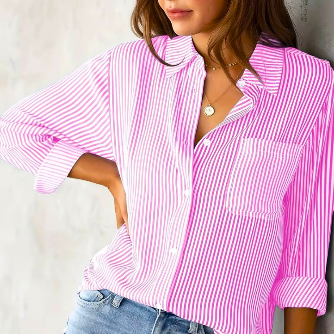 Lässige gestreifte Bluse für Damen