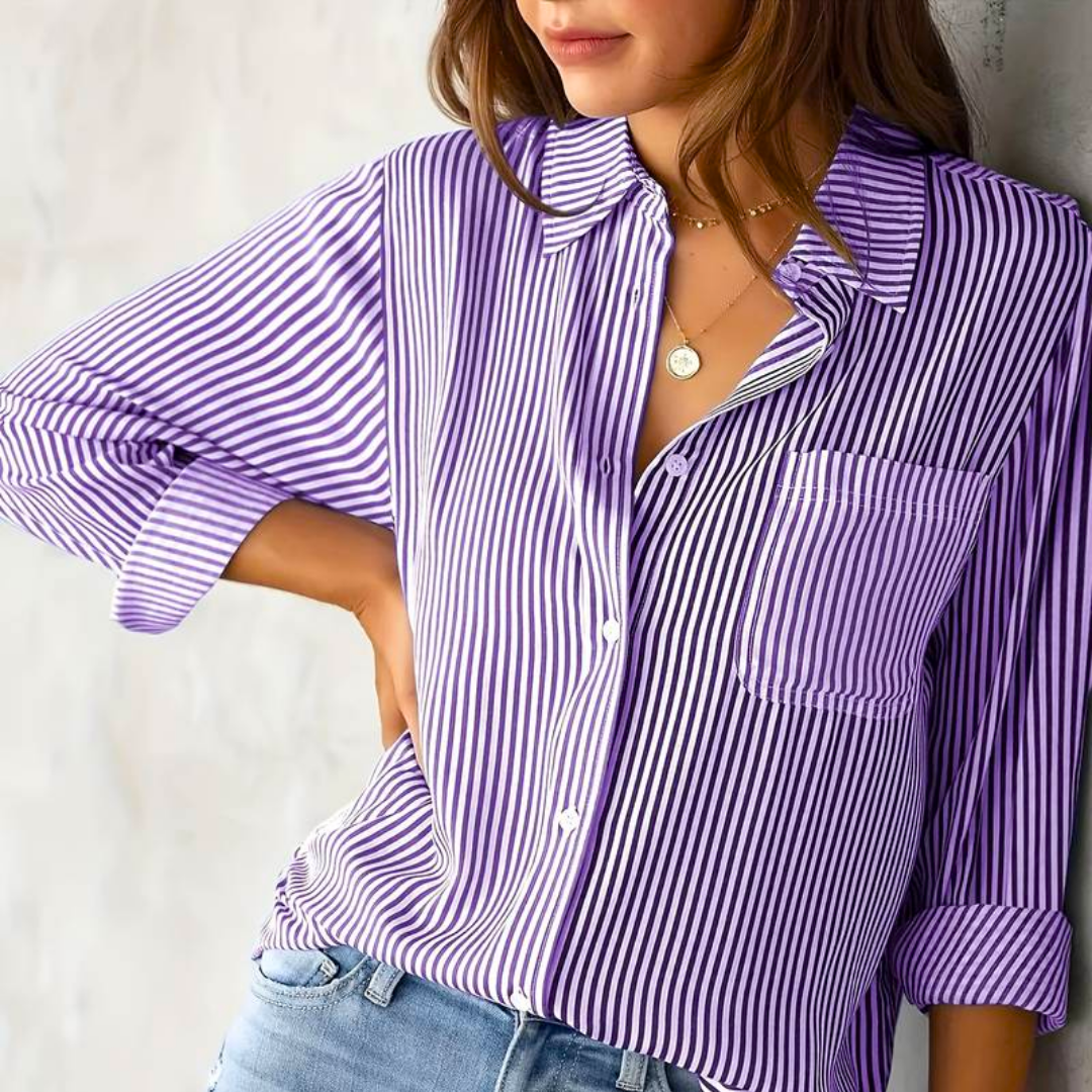 Lässige gestreifte Bluse für Damen