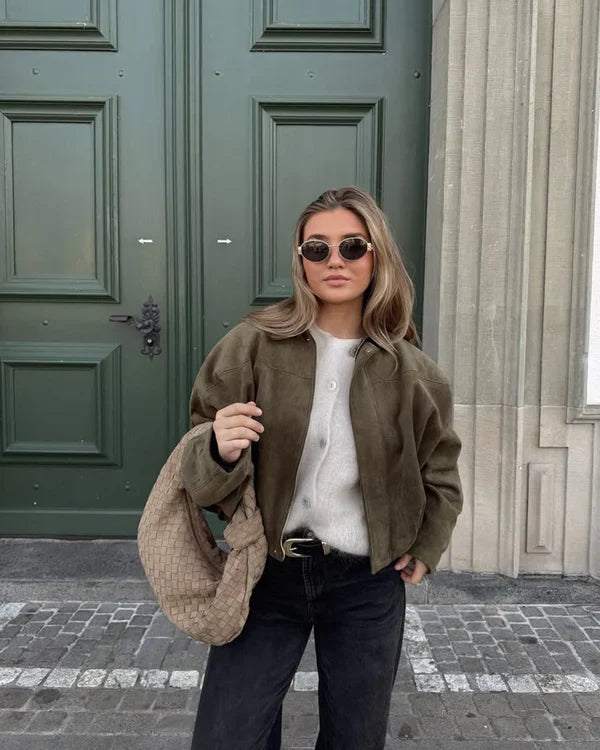 LUMIÈRE | SUEDJACKE BOMBERJACKE