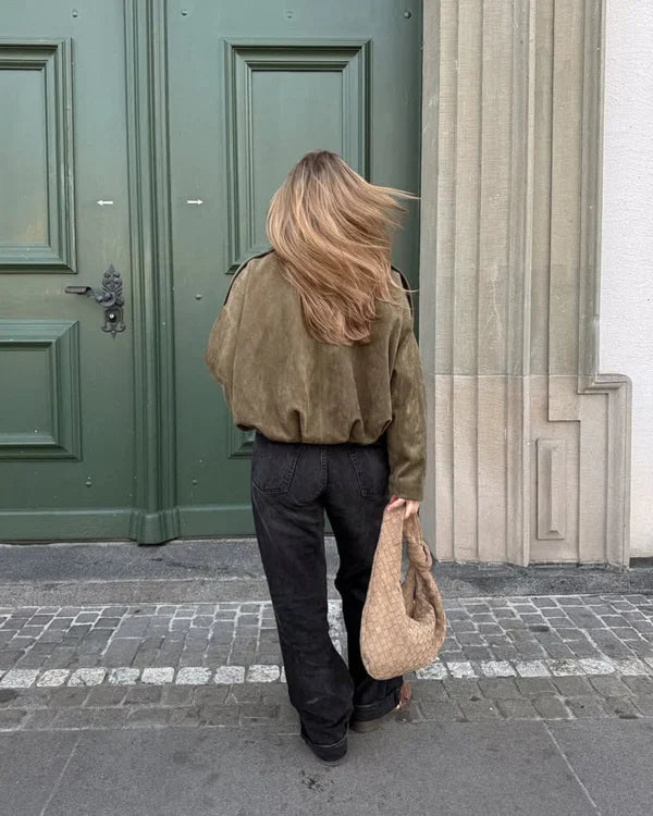 LUMIÈRE | SUEDJACKE BOMBERJACKE