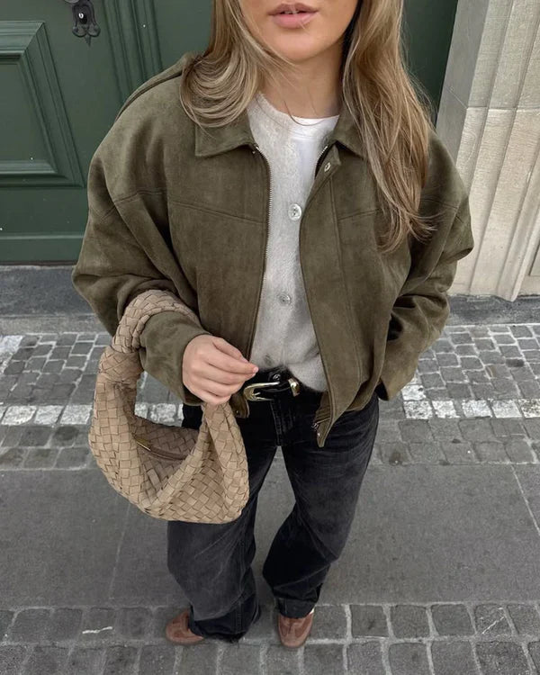 LUMIÈRE | SUEDJACKE BOMBERJACKE