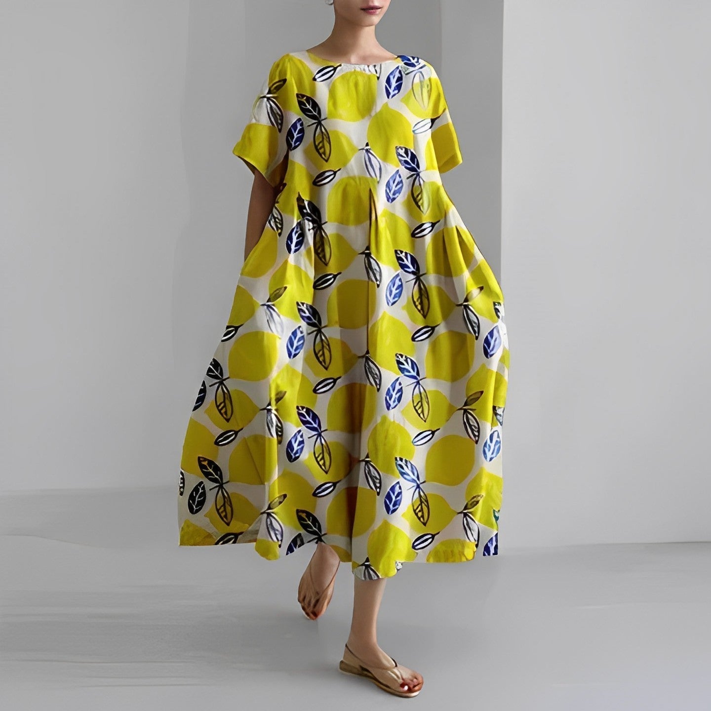 Isadora | Boho-Kleid Leichtes Blumenmuster, Fließendes Design