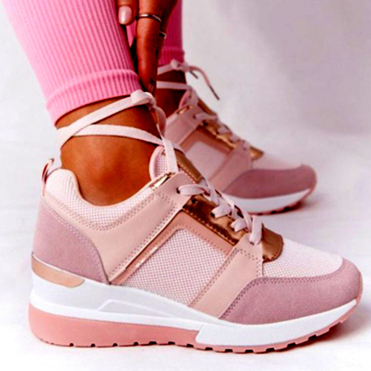 Leonie | Damen Wedge Sneakers – Bequeme Mesh-Sneaker mit Keilabsatz für den Alltag