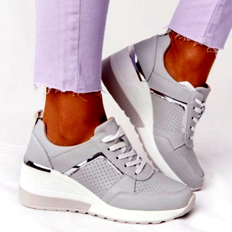 Leonie | Damen Wedge Sneakers – Bequeme Mesh-Sneaker mit Keilabsatz für den Alltag