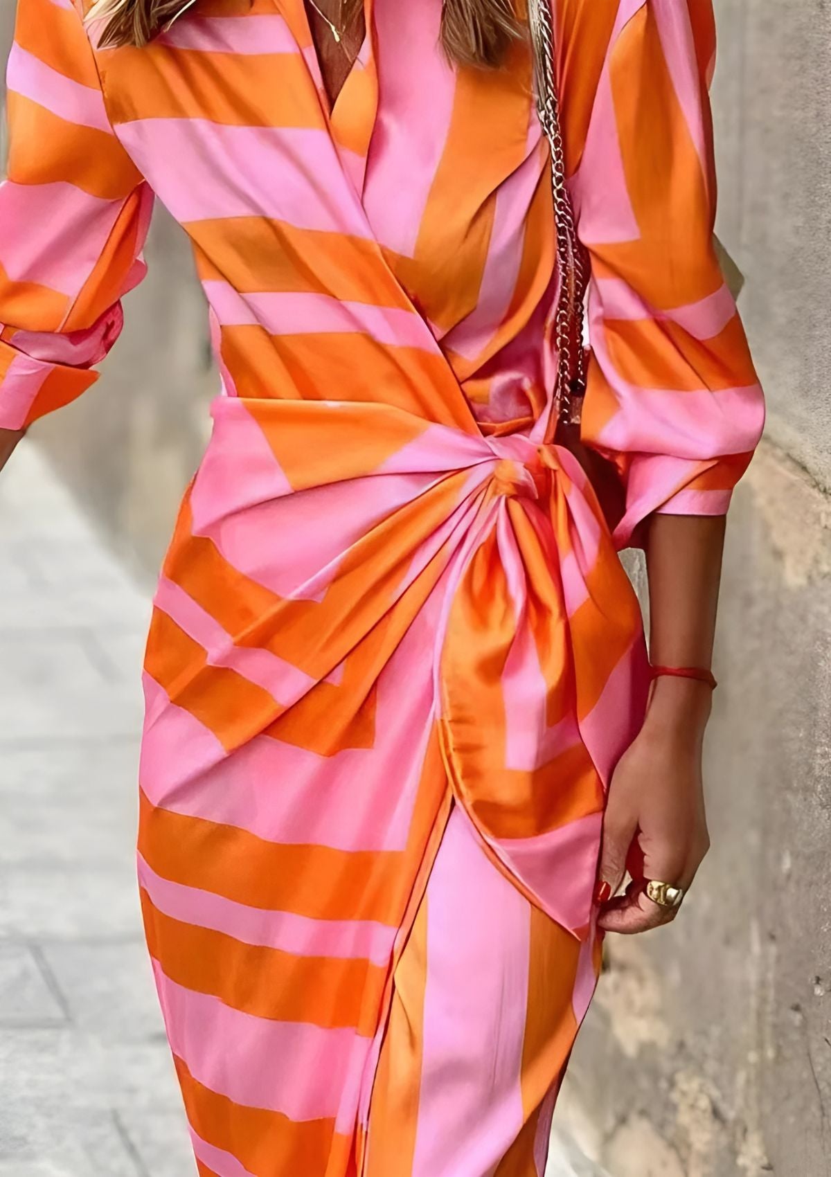 Amalia | Wickelkleid Verspielter Print, Elegante Passform für Sommer und Hochzeit