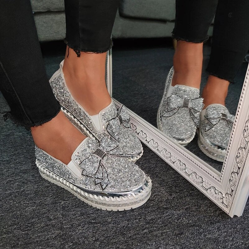 Anke | Damen Slip-On Schuhe – Bequeme, Flexible Modelle mit Strass