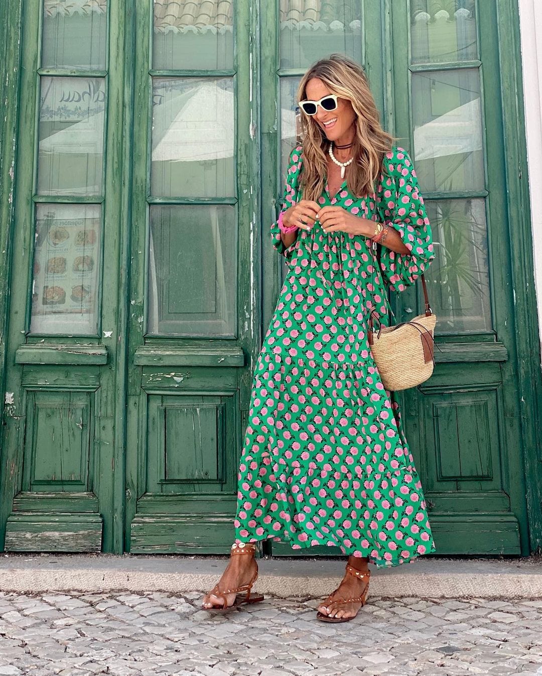 Tessa | Boho-Kleid Damen – Leichtes, Atmungsaktives Design, V-Ausschnitt
