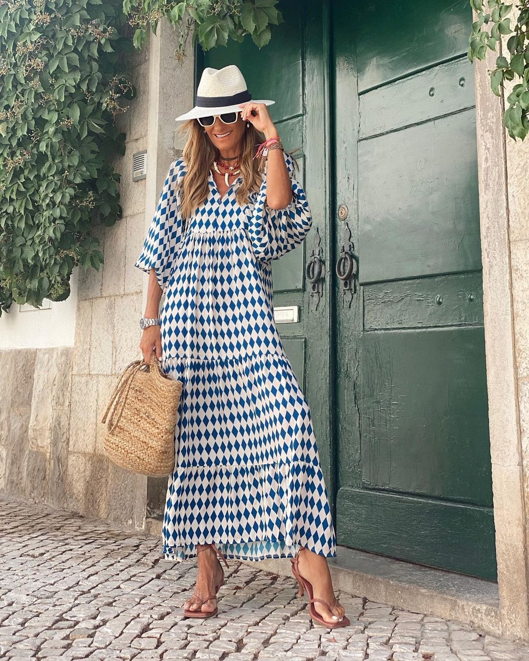 Tessa | Boho-Kleid Damen – Leichtes, Atmungsaktives Design, V-Ausschnitt