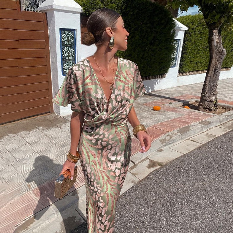 Candy | Maxikleid Fließender Stoff, Elegantes Design für Hochzeitsgast und Sommer