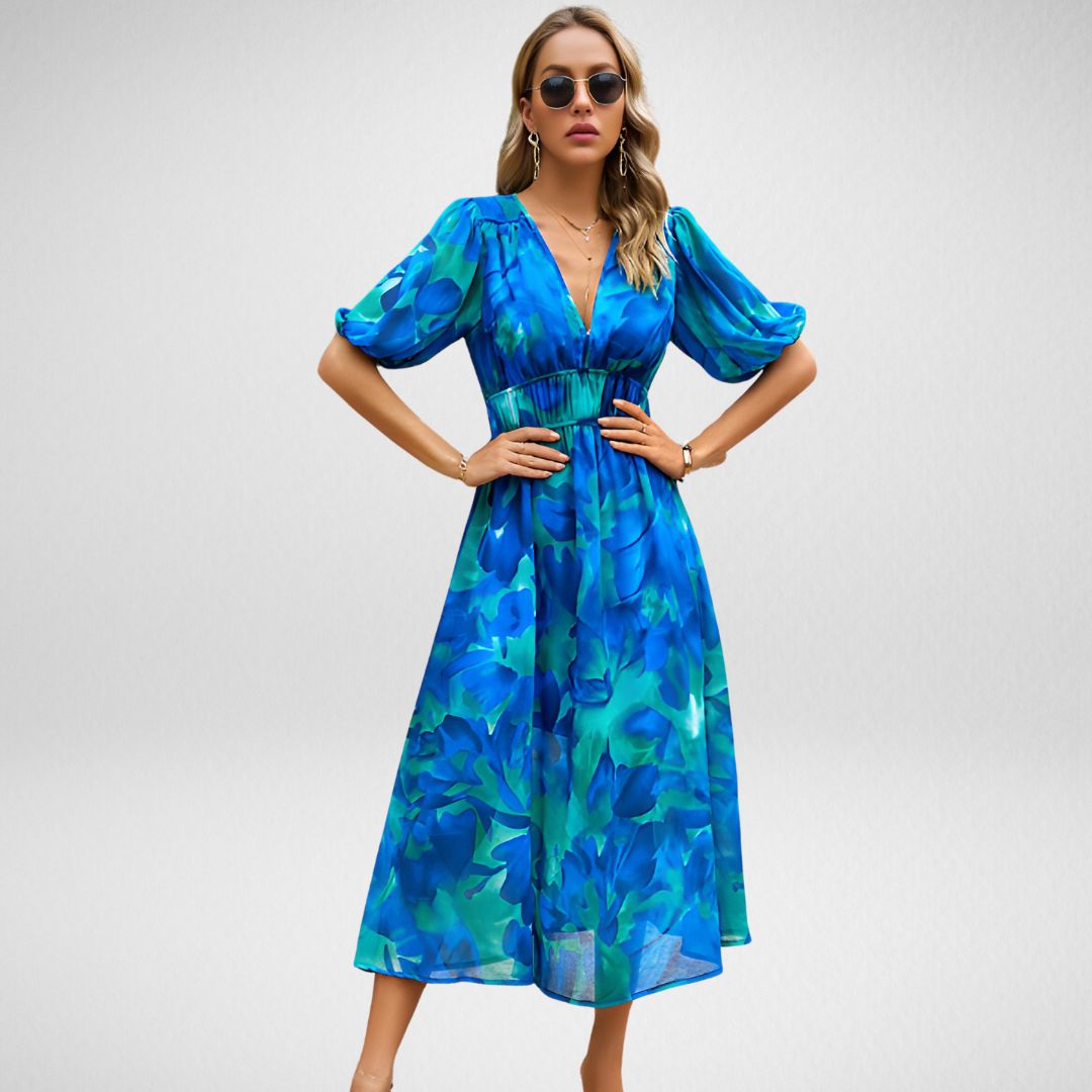 Johanna - V-Ausschnitt Freizeitkleid