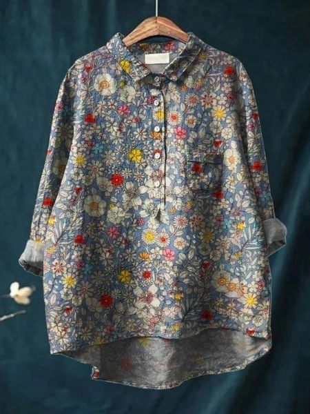 SERAPHINA I RETRO-BLUMENBLUSE