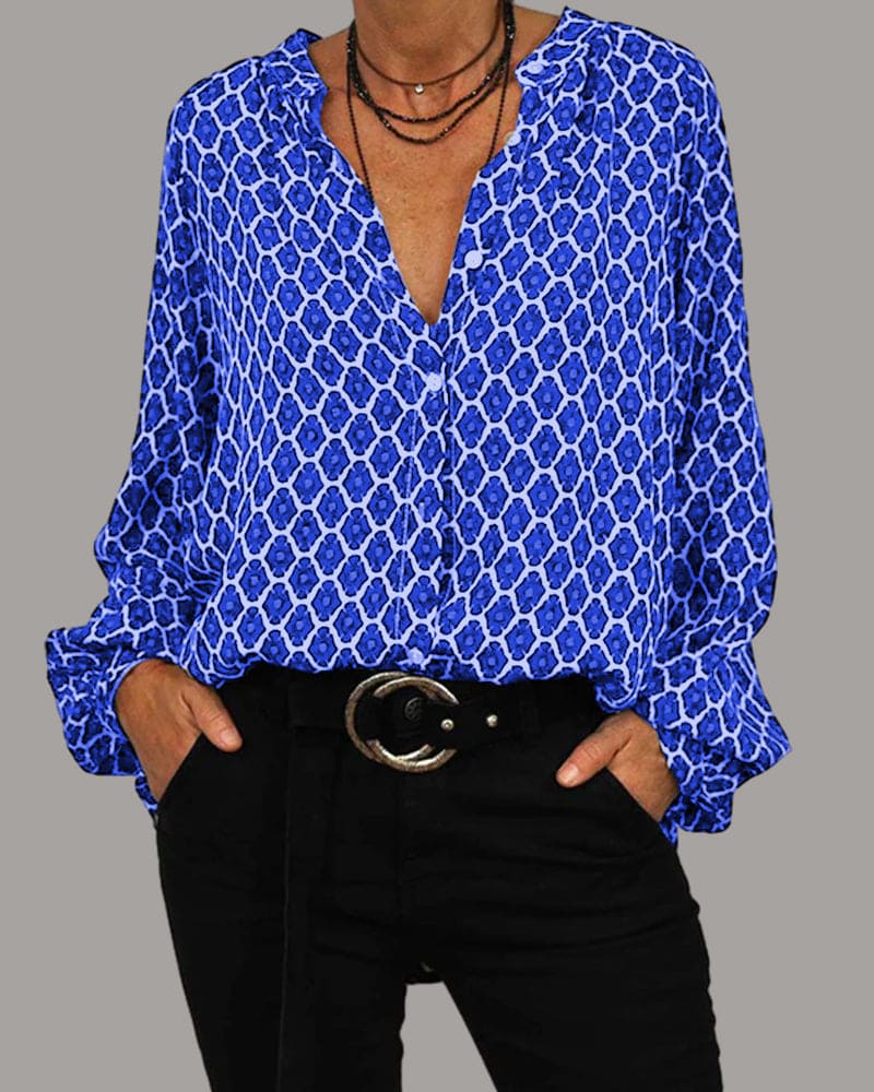 EDWINA I GEOMETRISCHE BLUSE