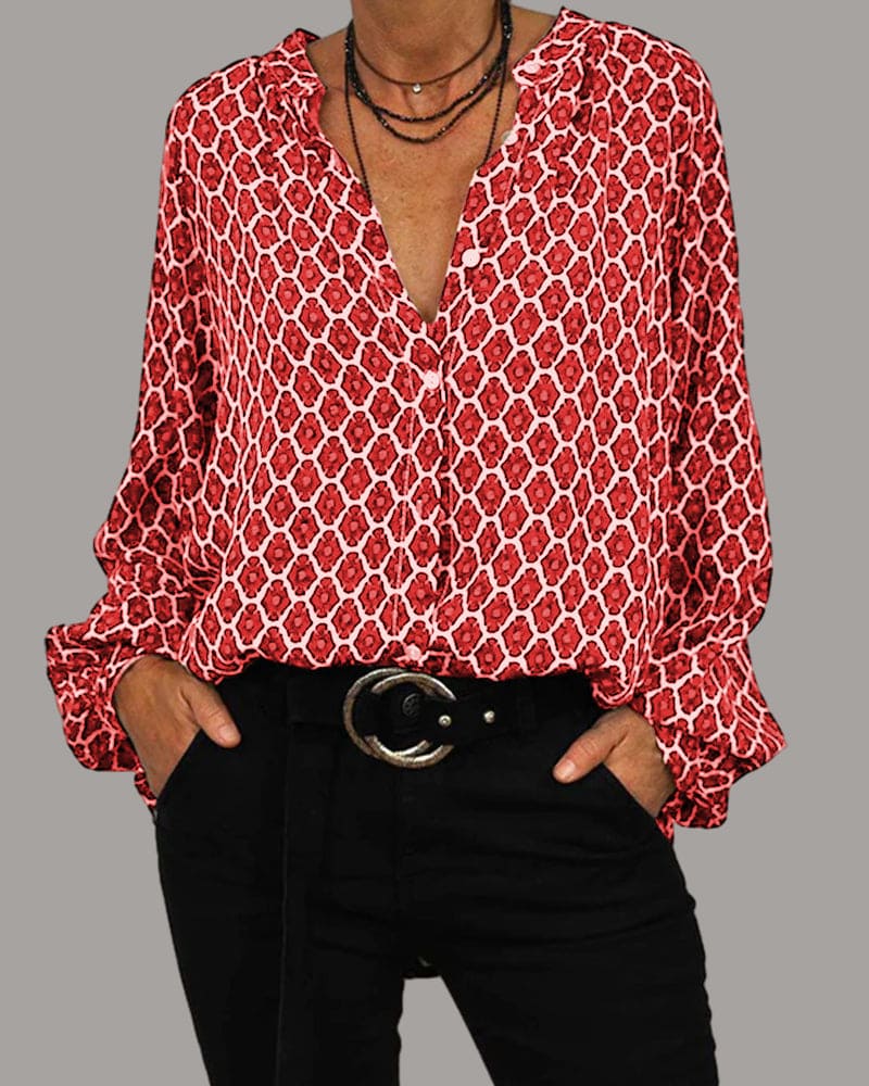EDWINA I GEOMETRISCHE BLUSE