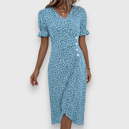 Franziska | Damenkleid Luftig, Verspielt, Elegantes Blumenmuster – Festliches Kleid für Hochzeitsgäste