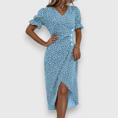 Franziska | Damenkleid Luftig, Verspielt, Elegantes Blumenmuster – Festliches Kleid für Hochzeitsgäste