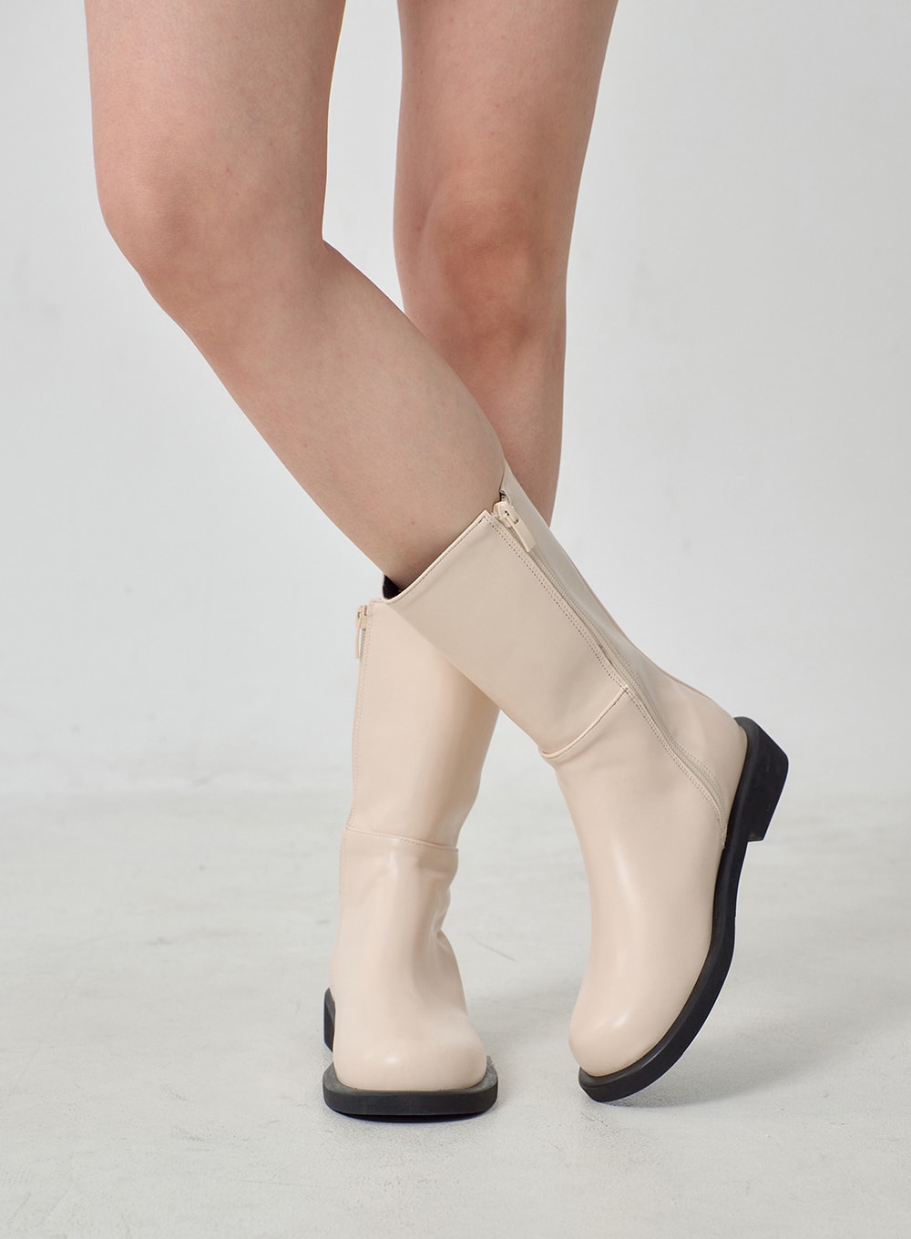 Mid-Calf Seitenreißverschluss Stiefel OJ300