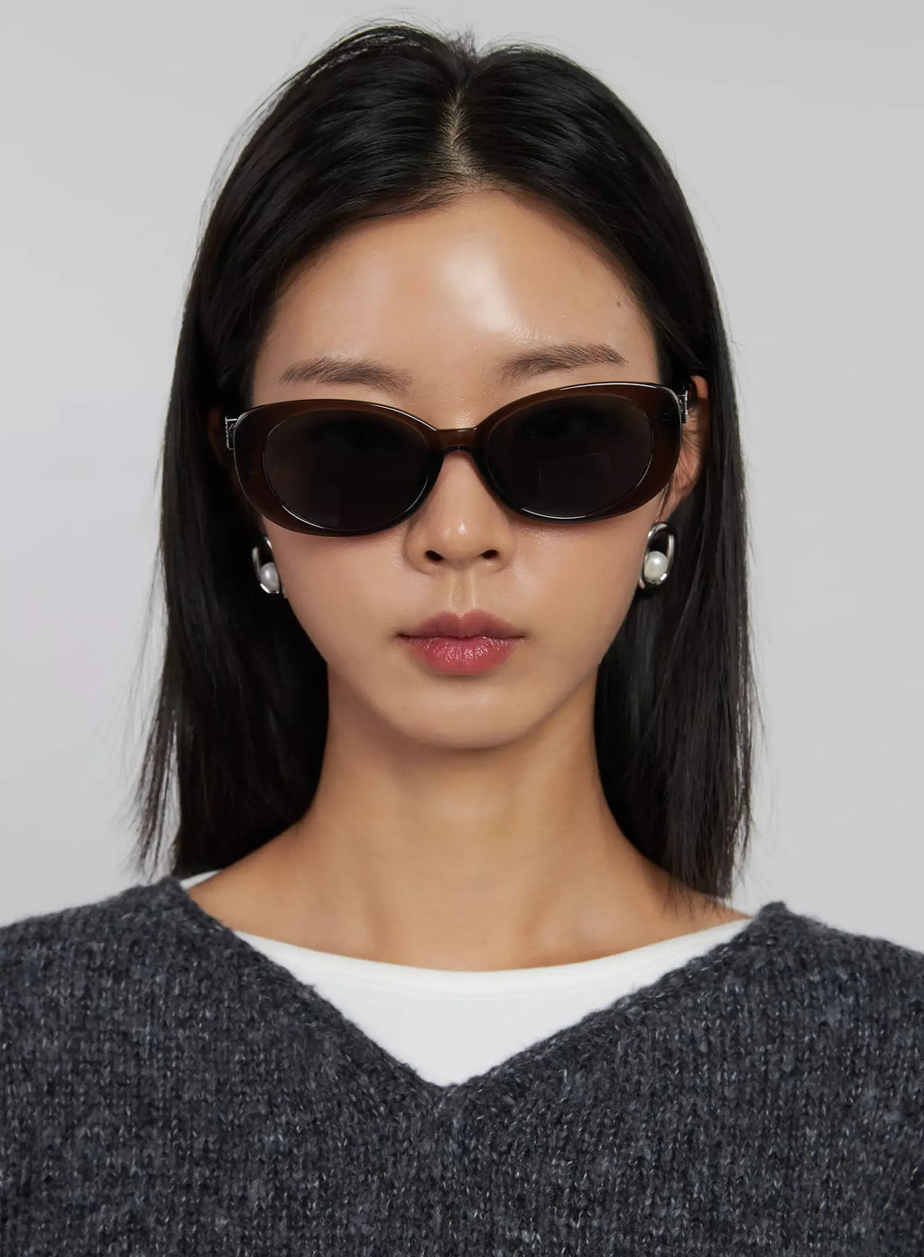 Jewel Slim Oval Fashion Sonnenbrille IJ508