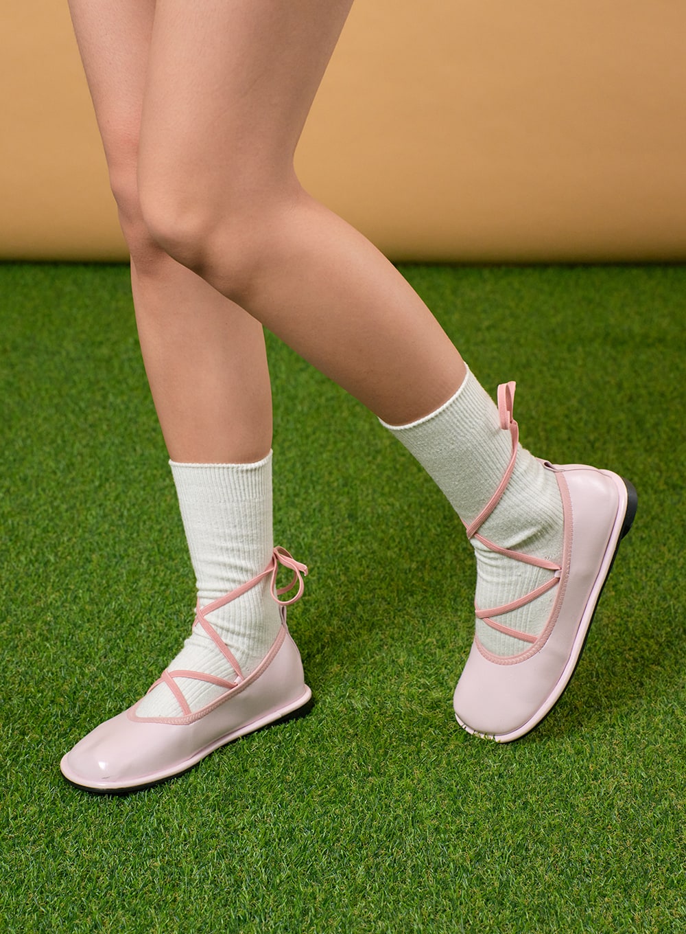 Tie Leg Ballettflats IJ430