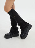 Quadratische Zehen Chunky Plattform Mary Jane CJ317