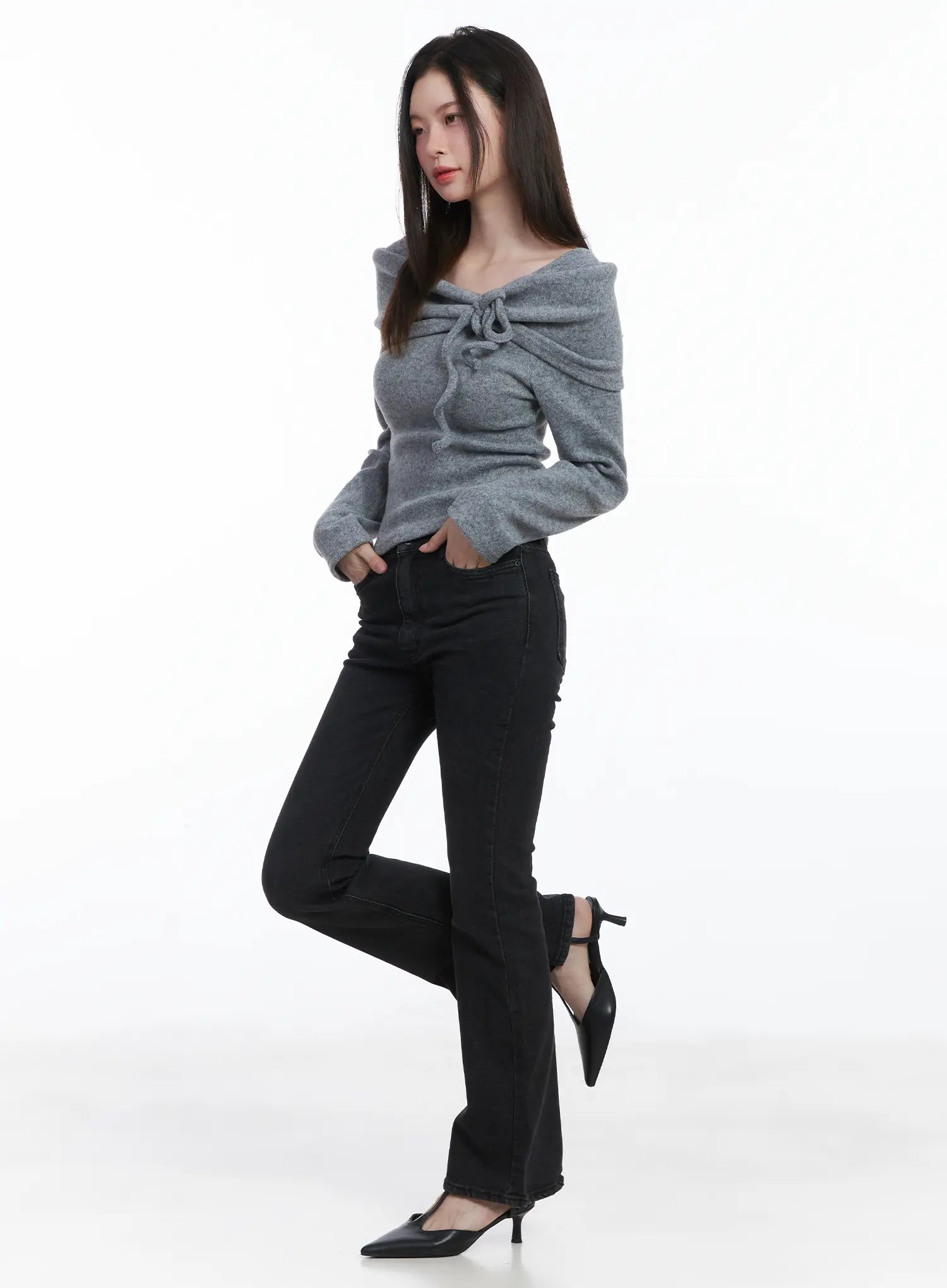 Moderne Riemchen-Stiletto-Absätze CJ512