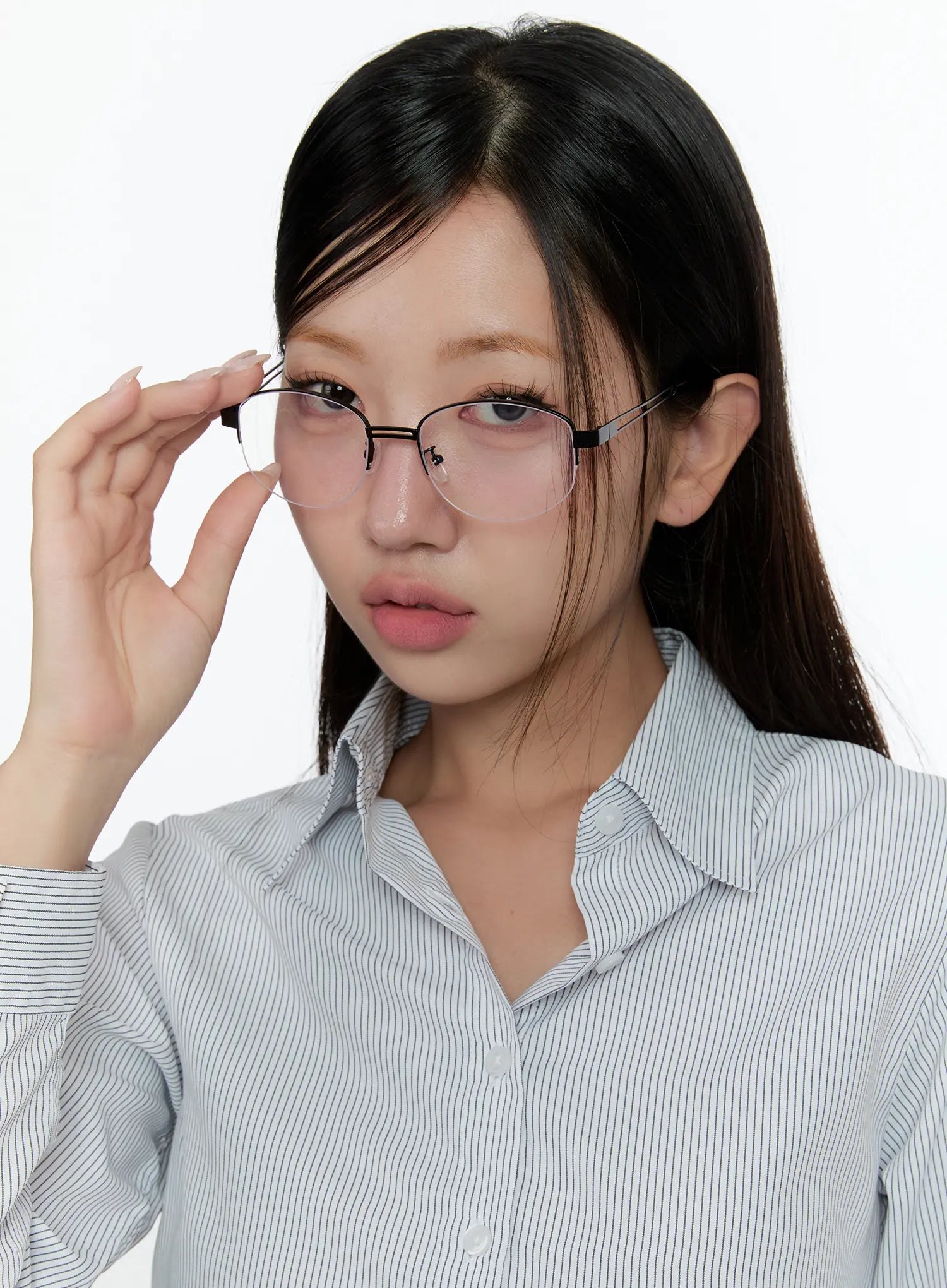 Schicke Minimalistische Modebrille mit Doppelstange CS518