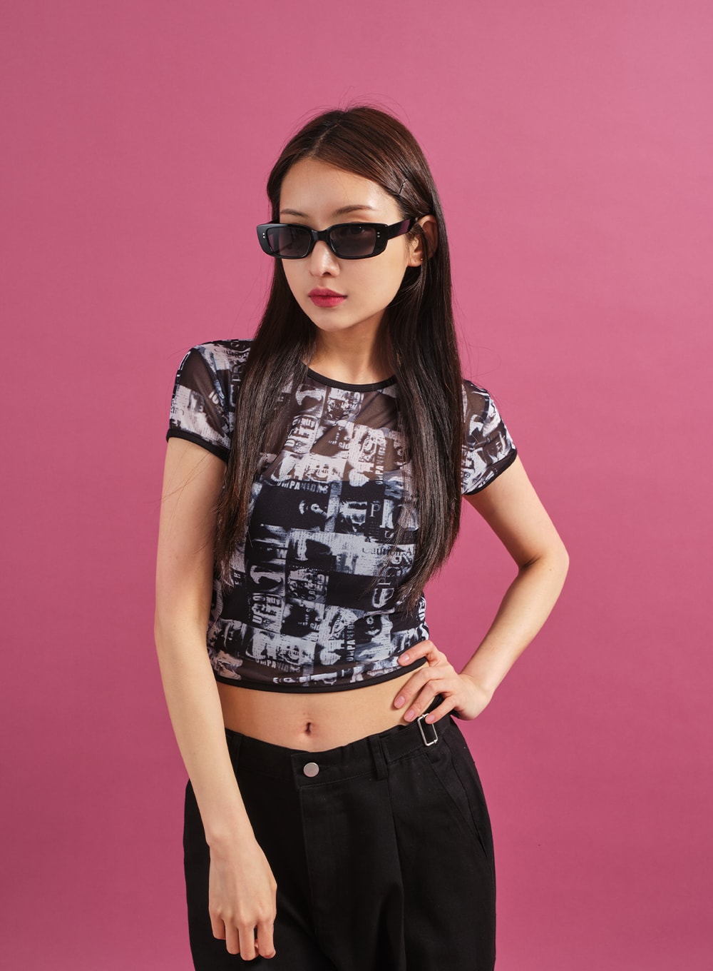 Quadratische Sonnenbrille CY17