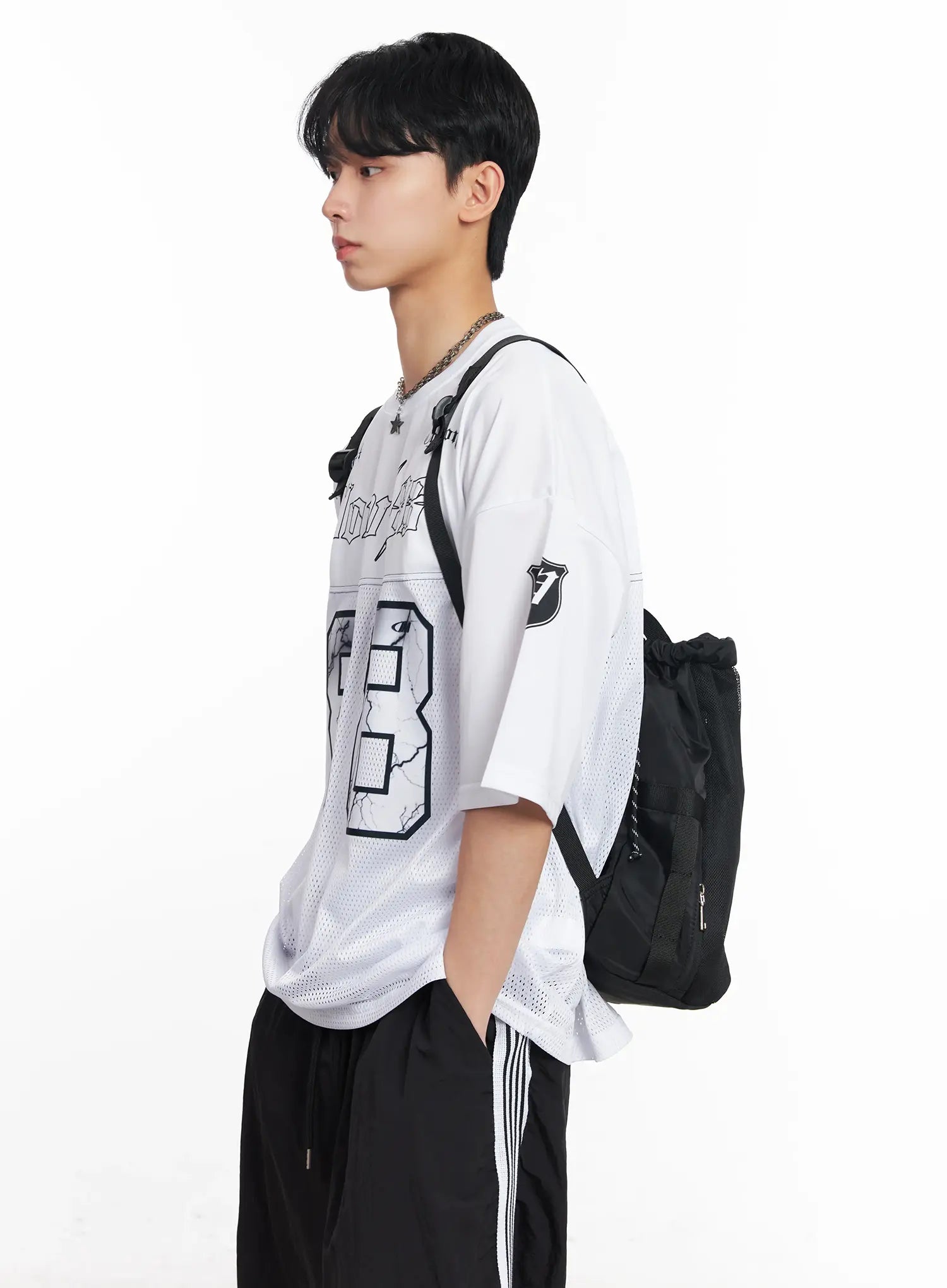 Herren Mesh Drawstring Rucksack IL501