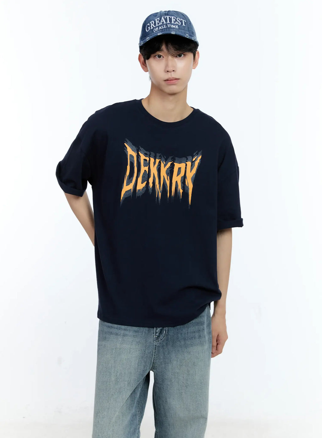 Herren Distressed-Denim Baseballmütze IL529