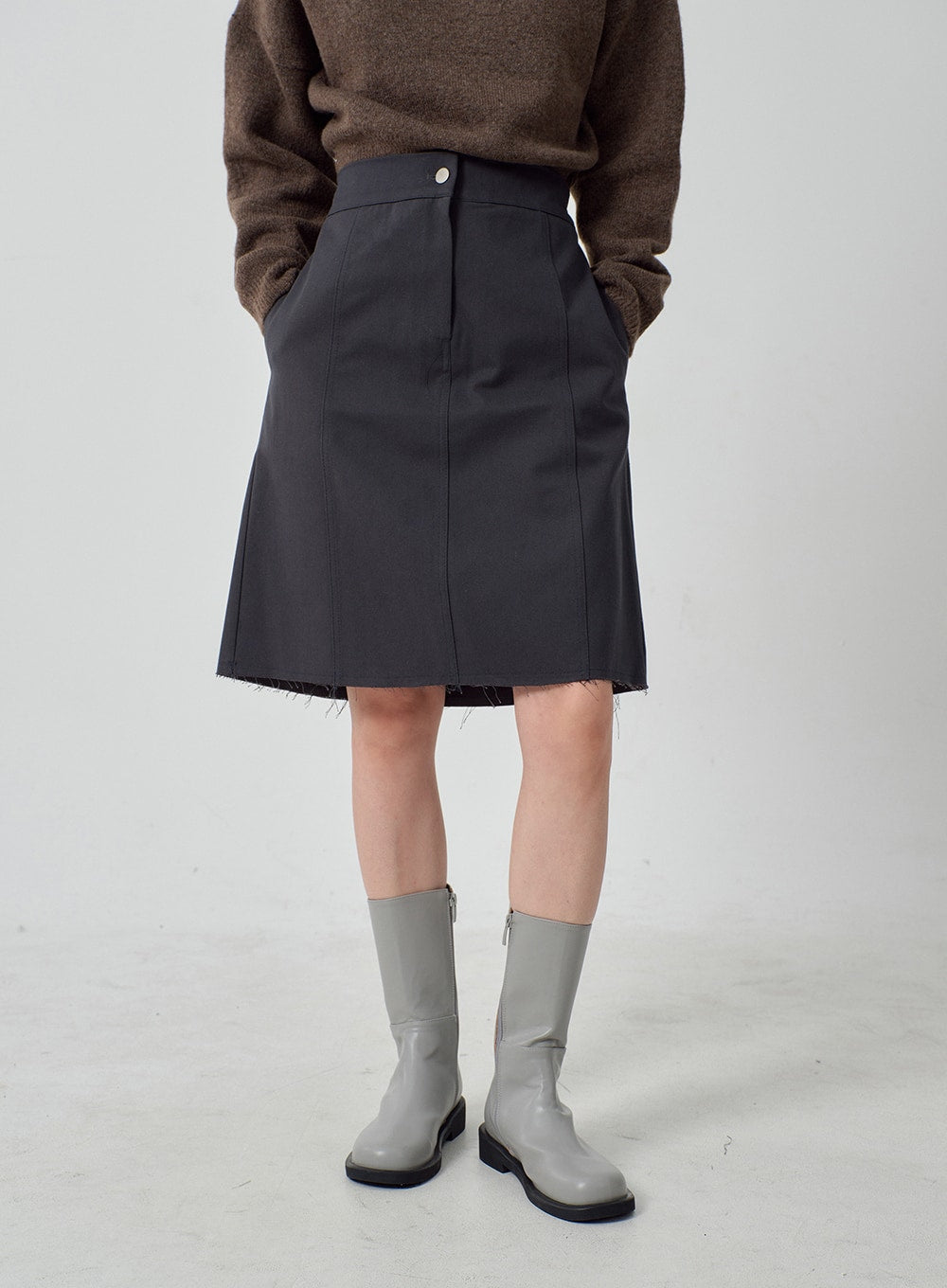 Mid-Calf Seitenreißverschluss Stiefel OJ300