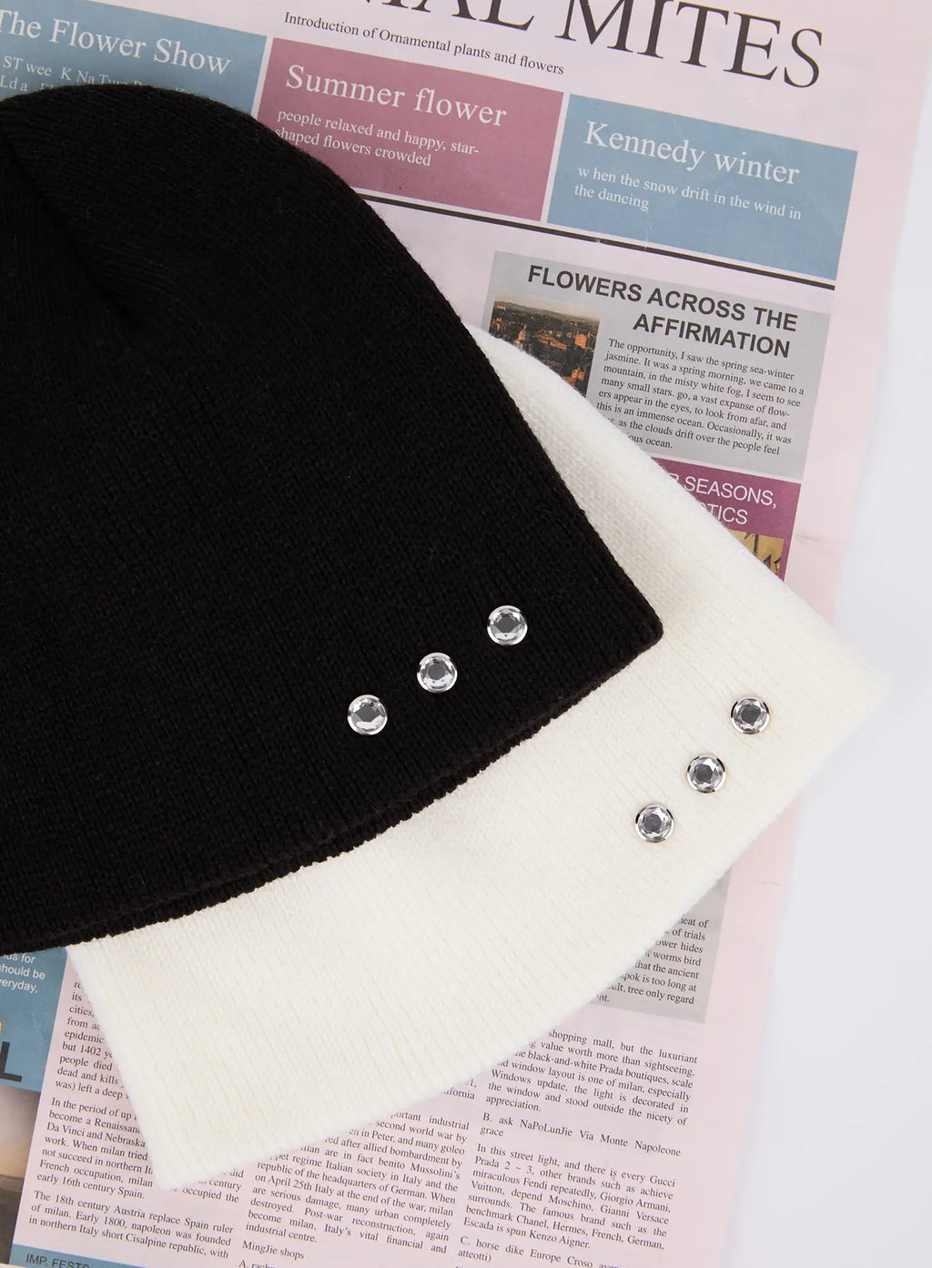 Männer Strickmütze mit Nieten IL515