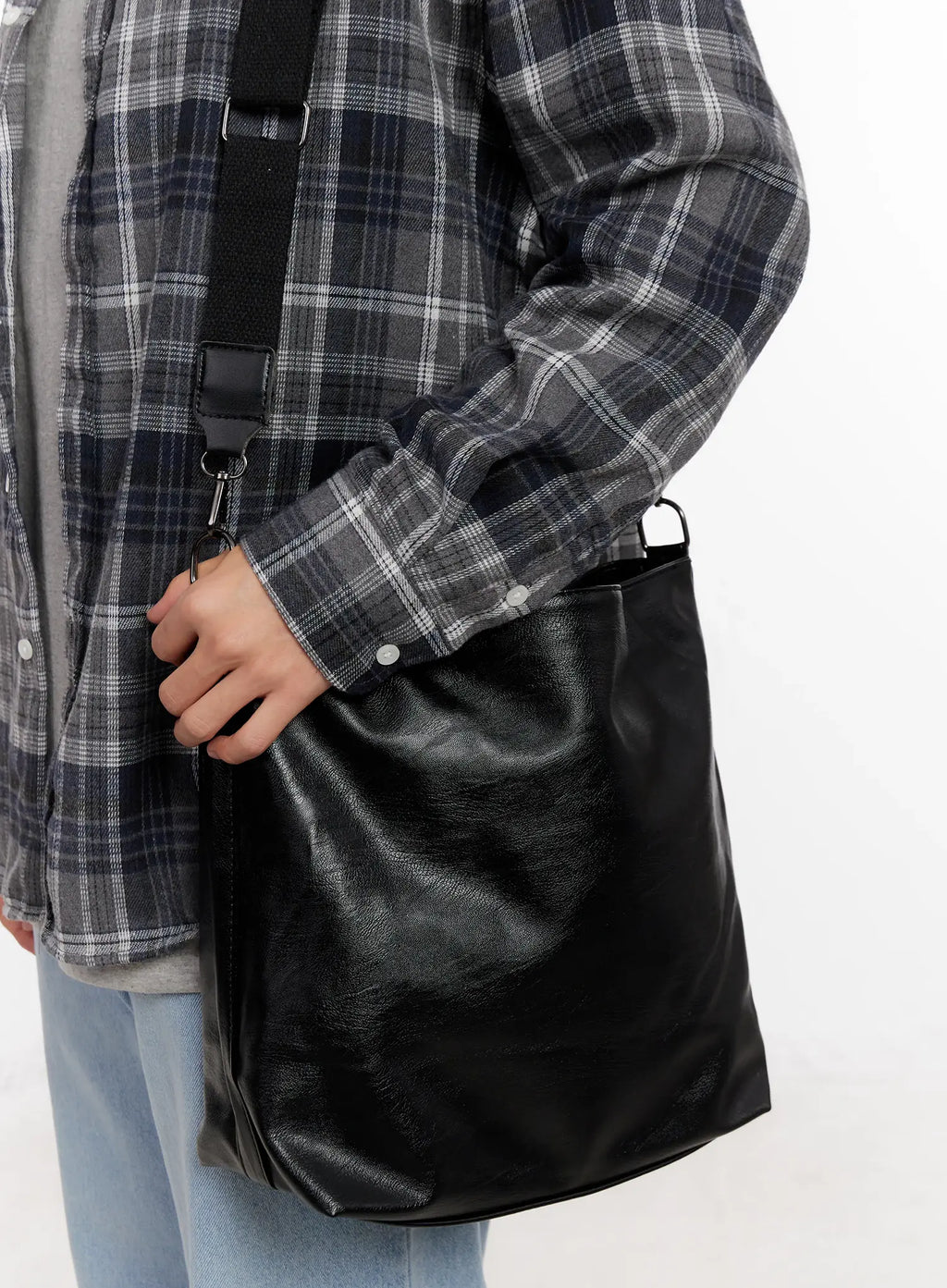 Faux-Leder Umhängetasche IO528