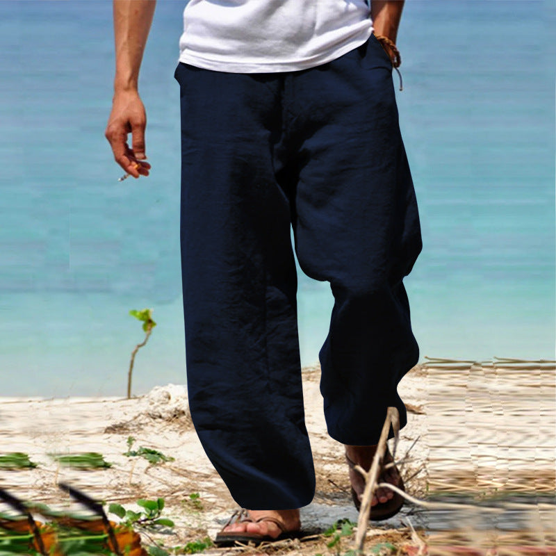 Remo | Men's Vintage Drawstring Casual Cotton Linen Pants