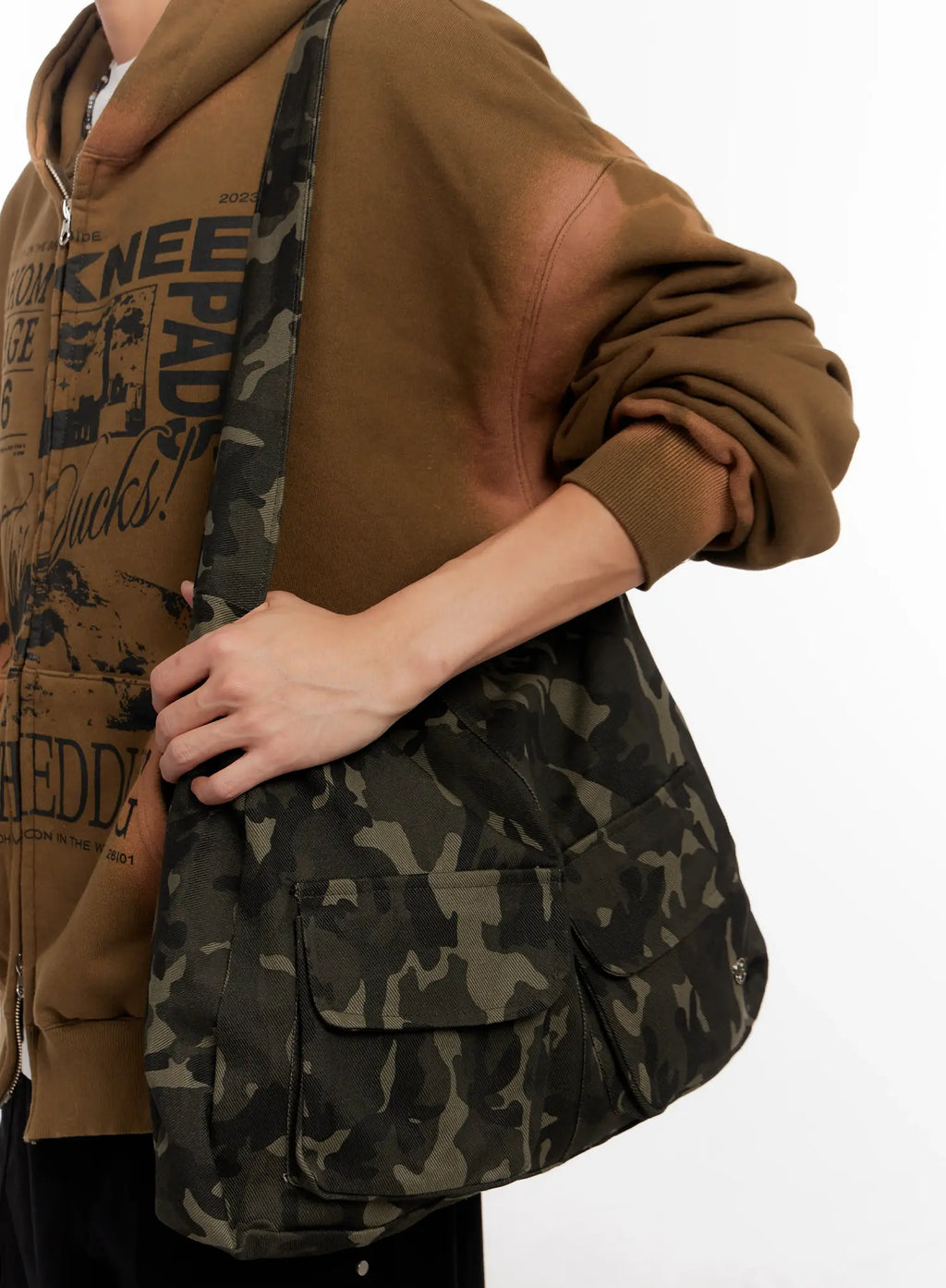 Camo Schultertasche mit Utility-Taschen IO 528