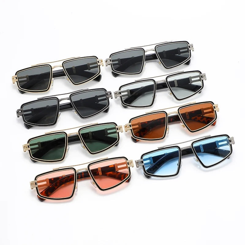 Leelaine | Bold Shield Square Frame Luxury Sunglasses – UV400 Protection
