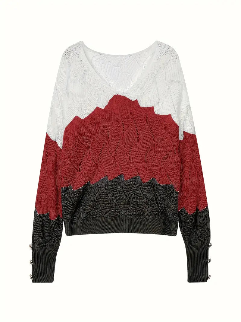 Renilda | Eleganter Strickpullover Mit V-Ausschnitt