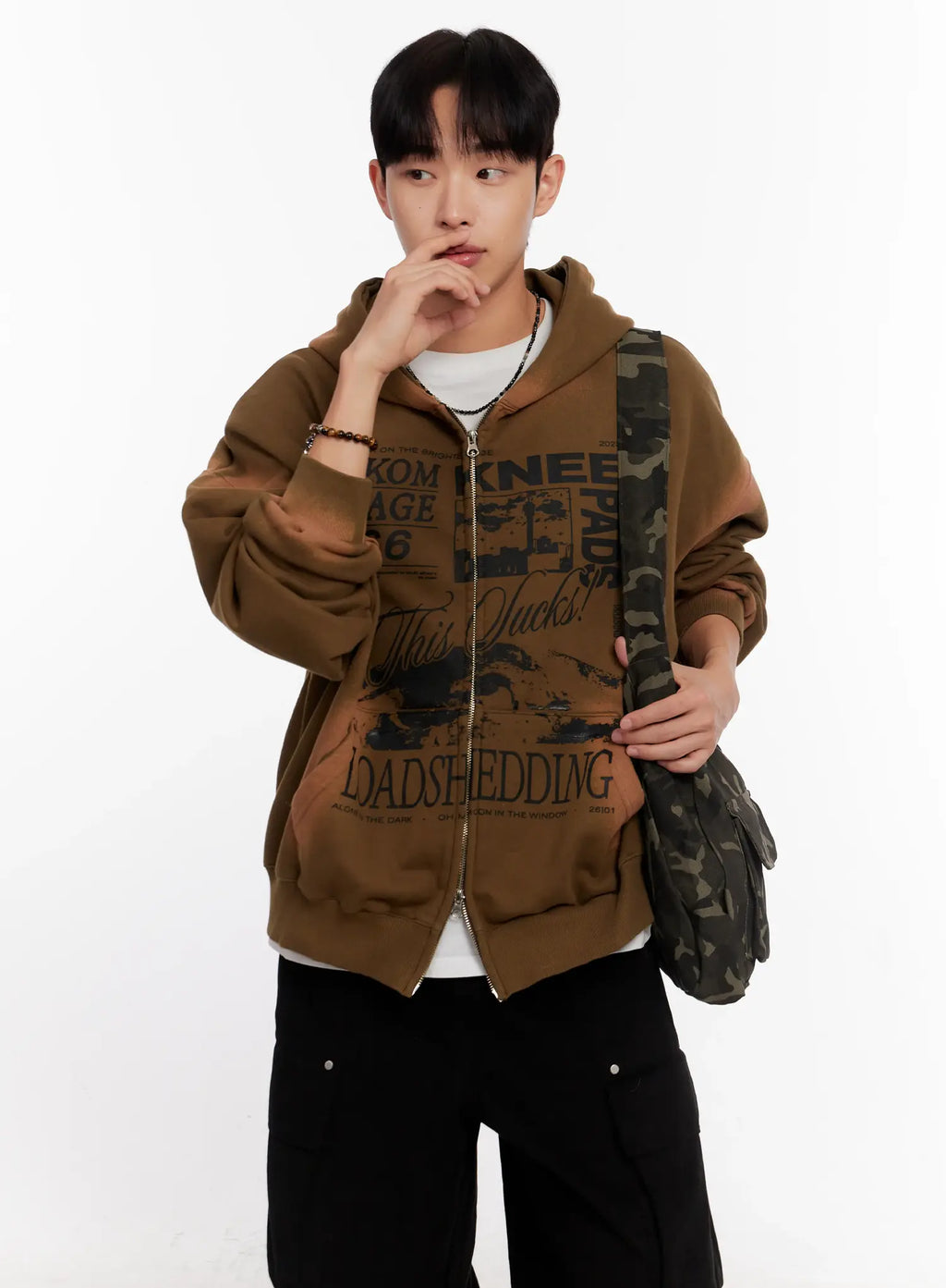 Camo Schultertasche mit Utility-Taschen IO 528