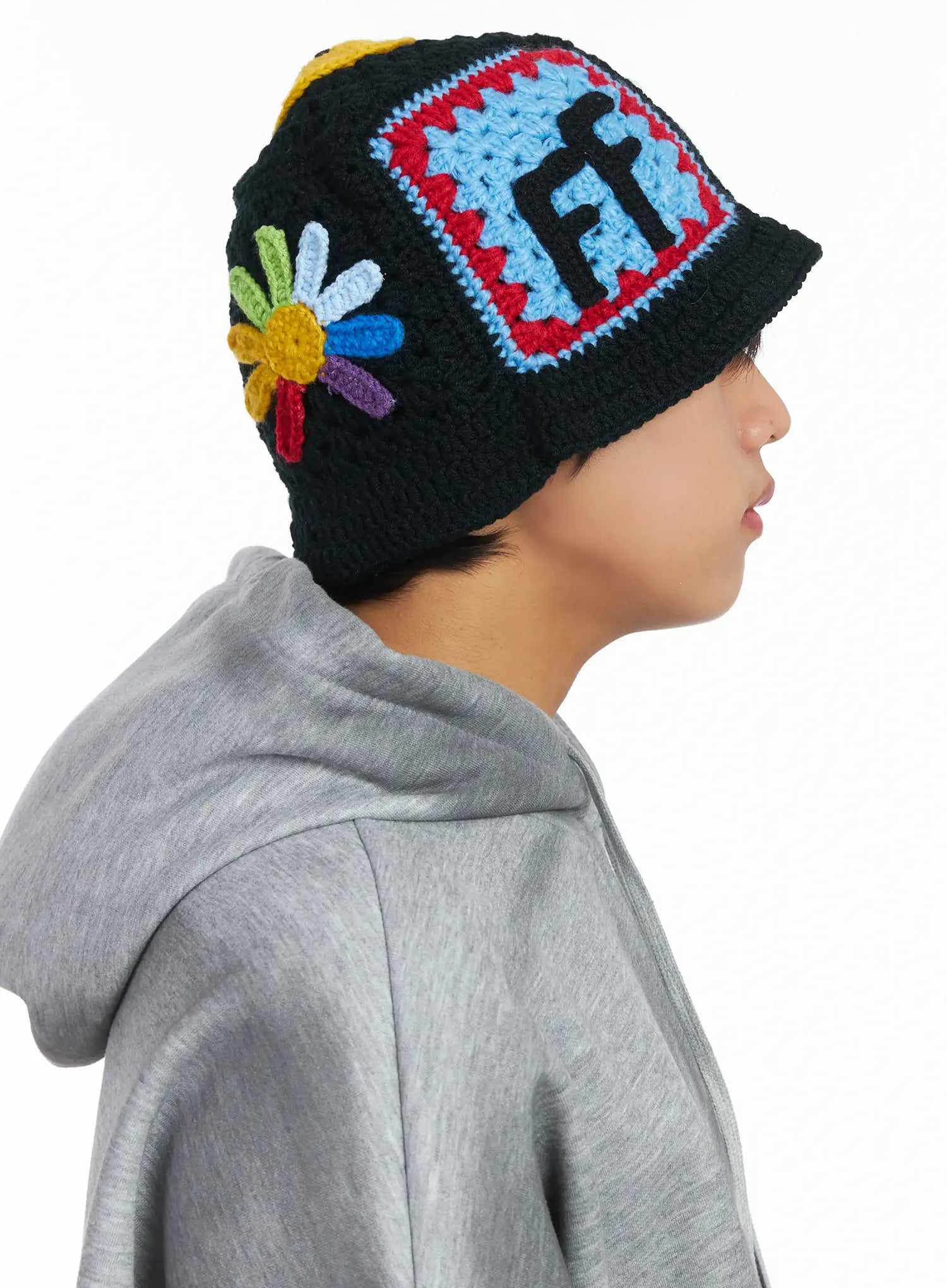 Männer Patch Häkelmütze IJ512