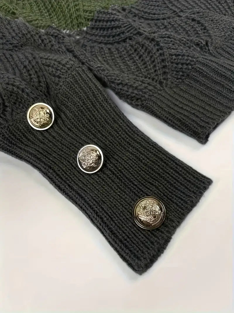 Renilda | Eleganter Strickpullover Mit V-Ausschnitt
