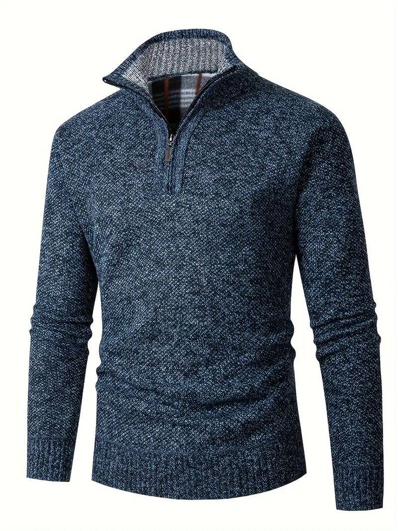 Ingram - Casual Pullover mit Stehkragen und Viertelreißverschluss