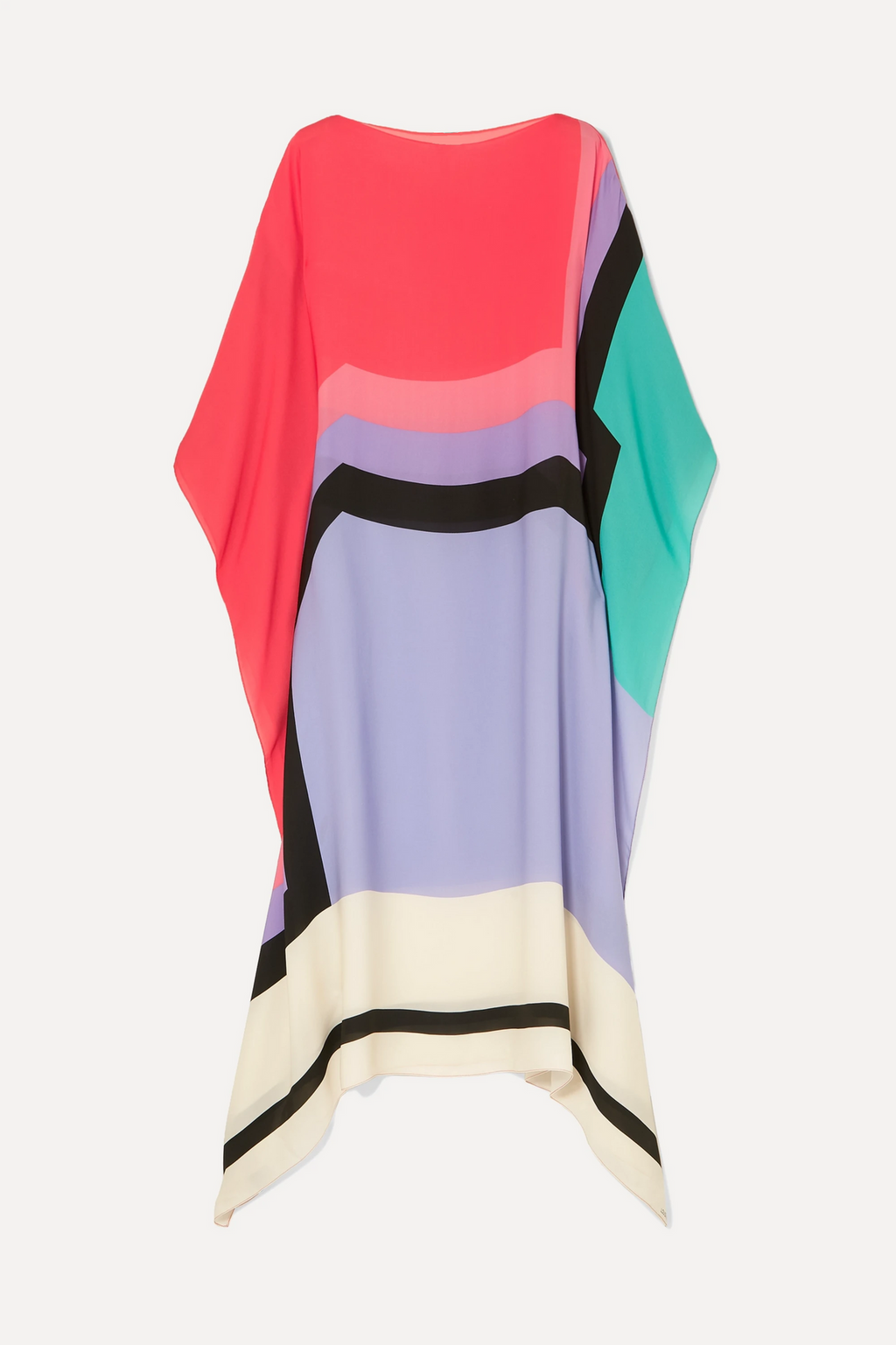 Susan Gestreiftes Patchwork Kleid Mit Druck