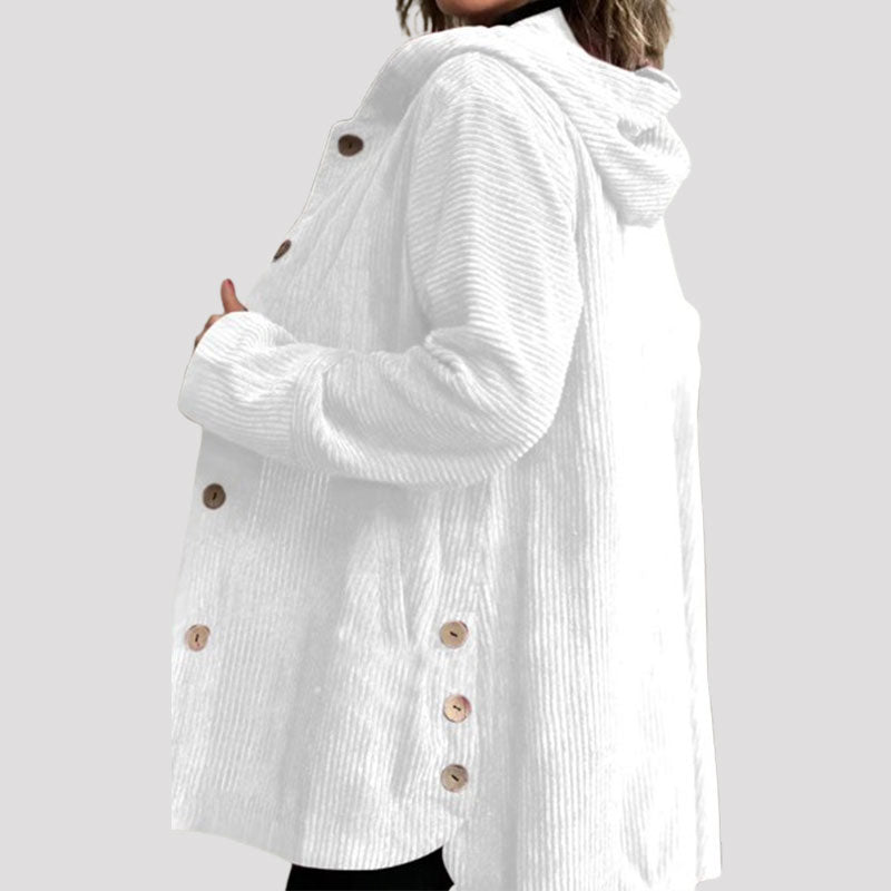 Lässige Kapuzenjacke aus Cord für den Herbst