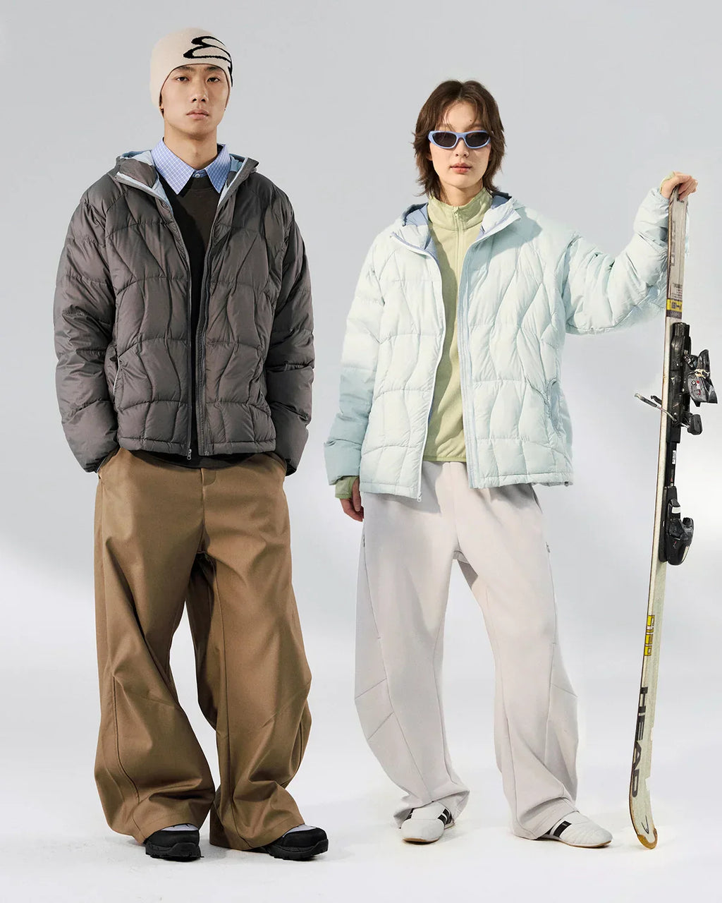 Streetwear Ultra-Leichte Kapuzen-Daunenjacke